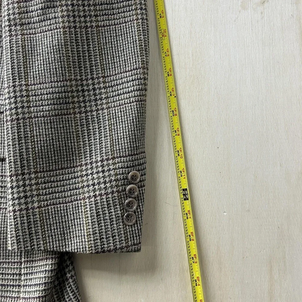 Pendleton Blazer Mens 42R Gray Wool Glen Plaid Sport Coat Jacket Tweed Classic